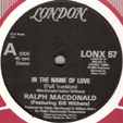 RALPH MACDONALD : IN THE NAME OF LOVE feat BILL WITHERS / UNIVERSAL RHYTHM